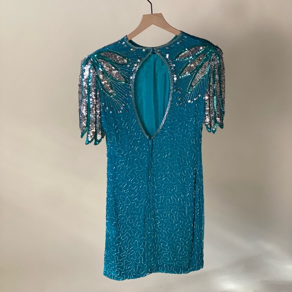 Vintage Lawrence Kazar beaded dress - Picture 6 of 7